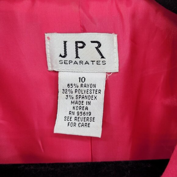 JPR separates womens 10 pink retro long line button coat blazer car coat VTG - Picture 6 of 10
